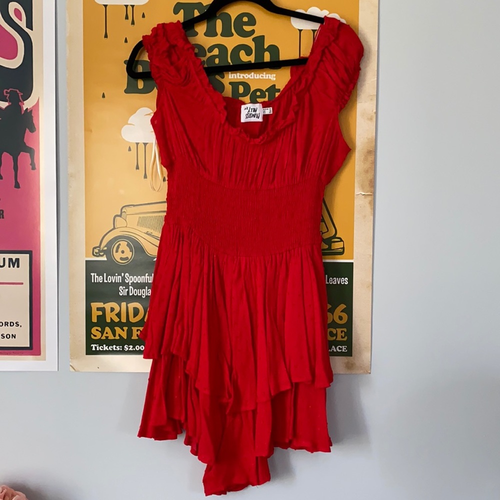Princess Polly Red Flowy Romper